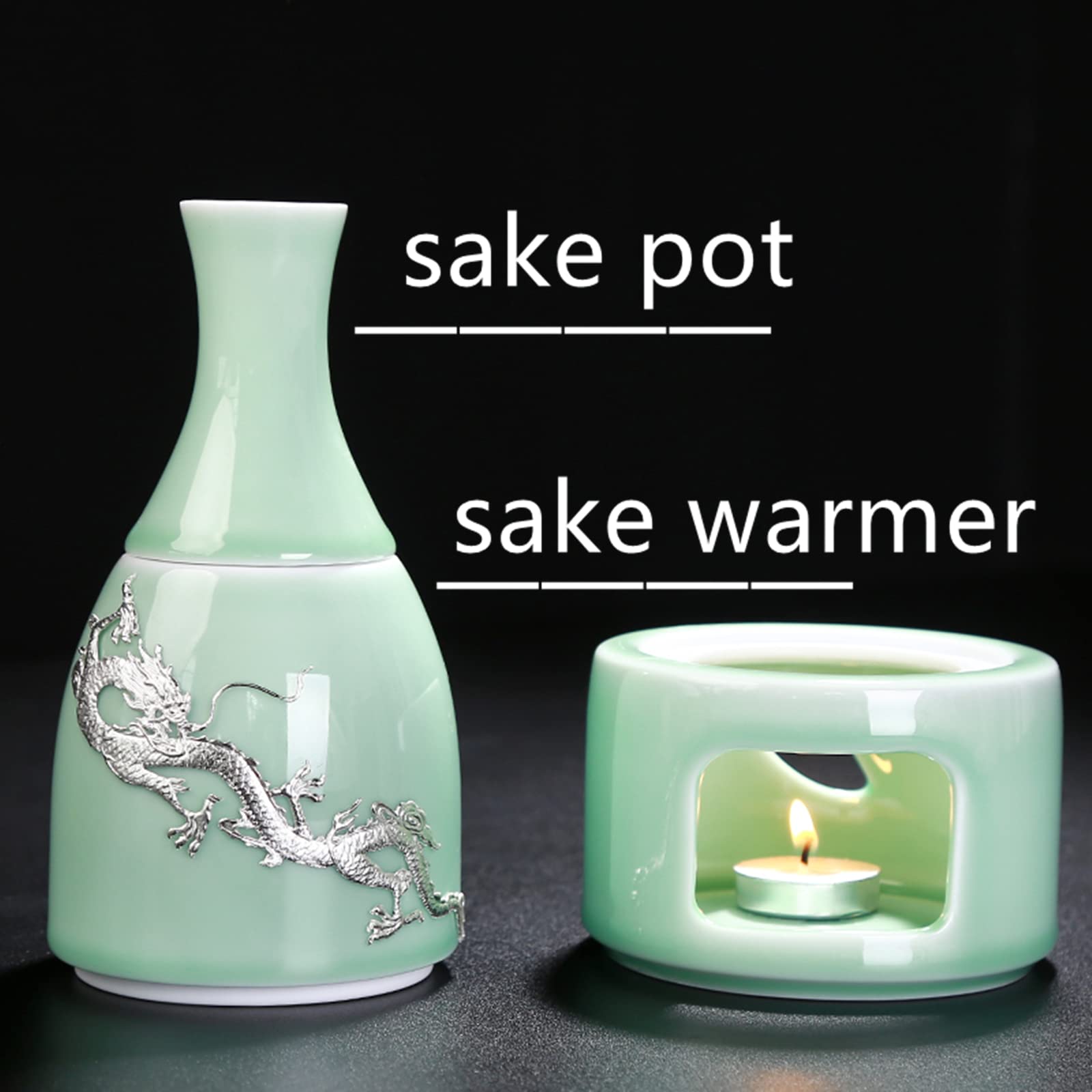 青磁酒器 Amazon.co.jp: 酒器セット 中国の青磁酒セットレトロセラミック